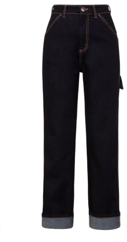 Hell Bunny Carpenter Stretch High Waisted Denim Jeans