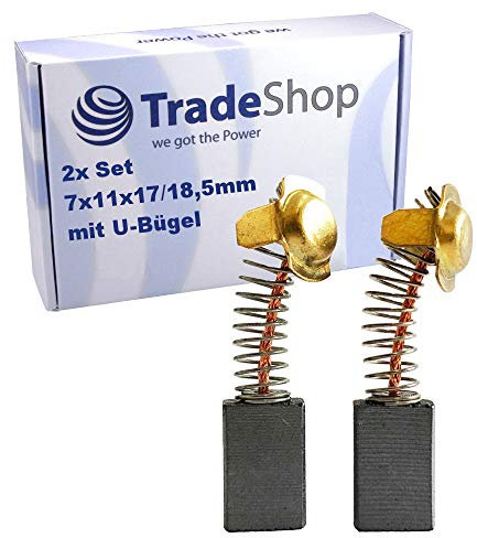 2 spazzole di carbone per motore 7 x 11 x 17/18,5 mm per Hitachi sega troncatrice C7 C75C C75D C7MF C7MFA C7SA C7SC C7SD C7SE C7SF C7SS C7ST C7U C7U2 C7UY 99043