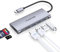 LENTION USB C Hub with 4K HDMI, 3 USB 3.0, SD 3.0 Card Reader Compatible 2023-2016 MacBook Pro 13/14/15/16, New Mac Air/iPad Pro/Surface, More, Multiport Stable Driver Dongle Adapter (CB-C34, Gray)
