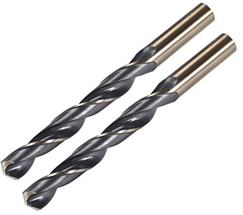 sourcing map Foret Hélicoïdal Mèche à Tige Réduite 13mm en Acier Haute Vitesse HSS 4341 avec 13mm Tige 2Pcs