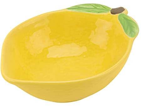 UPKOCH Ceramic Dessert Bowl with Lovely Lemon Design, Serving Dried Fruits, Snacks, and Fruit Salads, Food Platter Trifle Bowl for Appetizers,Condiments, Baby Food