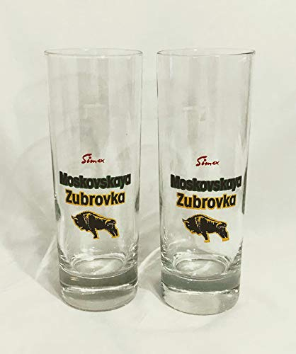 Moskovskaya Gläser 0,2l / Zubrovka/Longdrik Glas/Wodka Gläser / 2 Set
