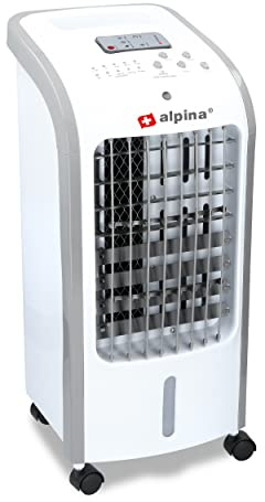 alpina Air Cooler - Luftkühler - Luftbefeuchter - mit Fernbedienung und Timer - 3 Lüftungsmodi - bis zu 270m3 - Weiß