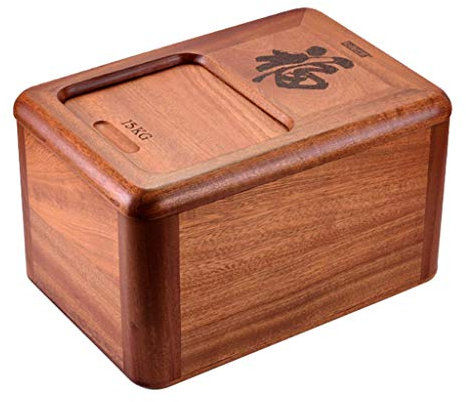 XBSLJ Wooden Rice Bucket, Rice Box, Household Rice Storage Bin, Sealed,Magnetic Design,Moisture-Proof,Flour Storage Container,15kg