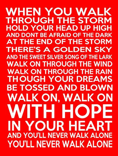 Shawprint YNWA Metal sign vintage Shabby chic style YNWA decorative tin wall plaque (267mm x 200mm (10 x 8))