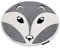 Moderne Kinderteppiche Joy Fox, Fuchs, für Babyzimmer, Spielteppiche, Kinderzimmer, strukturelle Zwei Ebenen des Vlieses grau/Creme Kreis 160 cm
