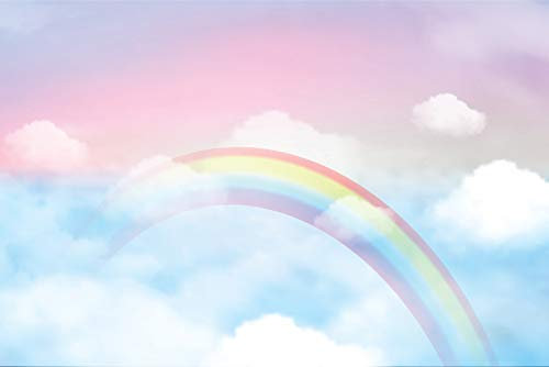 Muralo Selbstklebende Fototapete 416 x 254 Märchen Regenbogen Himmel Tapete Kinder Spaß Spielen Fantasie Kinderzimmer Kinderstube Wandbilder XXL Wand Br. 416 cm x Hö. 254 cm