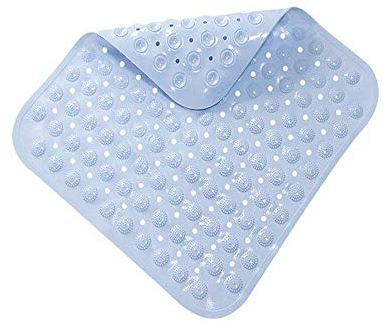 Duschmatten Dusche rutschfest TPR Gummi Badewannenmatte mit Massage Ball Anti Rutsch Duschmatte Kinder für Badewanne Dusche (Blau, 46 x 46 cm)