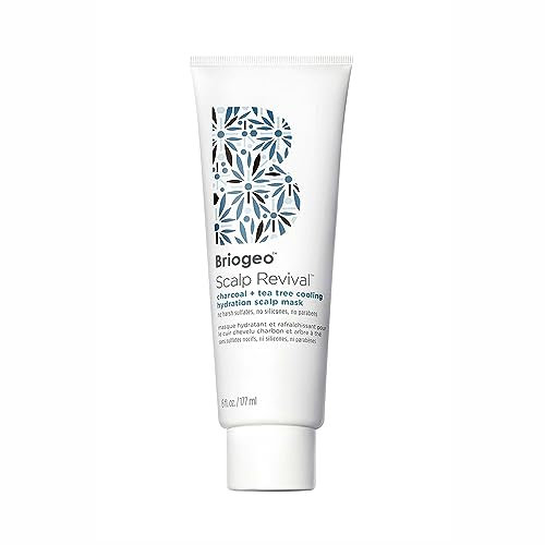 Briogeo Scalp Revival Charcoal + Tea Tree Cooling Hydration Scalp Mask, Dry Scalp Treatment and Moisturizer, Soothes a Dry, Flaky, Itchy Scalp - 177ml