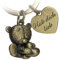 PAKADI Schlüsselanhänger Bärchen Felix Antique Bronze - Bär Talisman Familie Freunde Liebe- Glücksbringer aus Metall - Anhänger Tasche Schlüsselbund