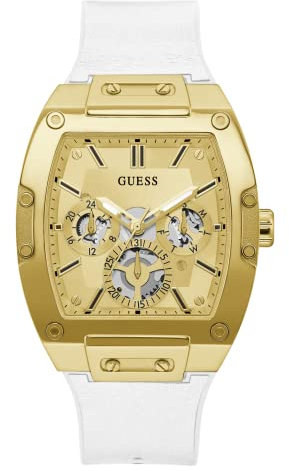 GUESS Hommes Analogique Quartz Montre avec Bracelet en Silicone GW0202G6