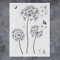 GSS Designs Grand pochoir motif pissenlit 30,5 x 40,6 cm pour peinture sur murs en bois, toile, meubles, loisirs créatifs, motif pissenlit
