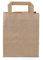 Commerline Papiertüten 250 Stück, Braun, 18+8x22 cm | Kraftpapier Tüten Klein Mit Henkel | Tragetasche Groß Papiertragetaschen Papiertüte Papiertaschen
