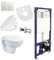 Belvit Taharet Bidet Wand Hänge WC Weiß Vorwandelement Absperrventil Betätigungsplatte Softclose Deckel AC90L