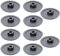 Enkotrade 10 Stück Abdeckkappen für Schrauben Anthrazit, Torx T25, 6-Lobe, Zierkappen zum Abdecken mit Kopflochbohrung, einstecken in Kopf Loch, Schraubenkappen
