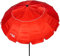 AKTIVE 62278, Sombrilla playa anti viento plegable e Inclinable Roja Ø240 cm, Con protección UV 50, paravientos playa, sombrilla parasol grande, parasol playa, sombrillas para playa