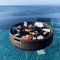 DPDZSW Schwimmendes Tablett Runden, Rattan Gewebtes Serviertablett Mit Griffen, Runden Pool Tablett,Schwimmende Serviertablett Für Pool Party Wasser,Black-60cm