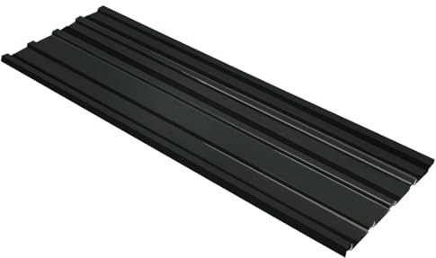 Camerina Panneaux de toiture 12 pcs Acier galvanisé Anthracite,Tole Ondulée pour Toiture,Plaque PVC,Toiture Abri De Jardin