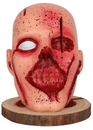 Halloween Kitchen Knives Holder | Multi- Funny Desktop Knives Block,Gothic Style Scary Theme Props, Bloody Skeleton Head Kitchen Decor Zonewd