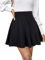 REORIA Damen ausgestellte A-Linie Faltenröcke Mini Karierter Rock Tennis Schule Tanz Skort Cheerleader Kostüm Schwarz S