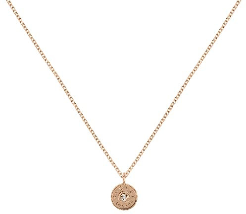 RADLEY Hatton Gardens Ladies Rose Gold Plated Sterling Silver Diamond Disc Necklace RYJ2384