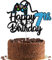 Gidobo Happy 7th Birthday Cake Topper for Boys, Glittery Video Game Cake Toppers Game On with Controllers for Seven Years Old Birthday Party Supplies