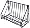 Ciieeo 2pcs Black Iron Storage Basket Shelf Rack Bathroom Wall Container Pantry Storage Shelves Rustic Wire Hanging Baskets