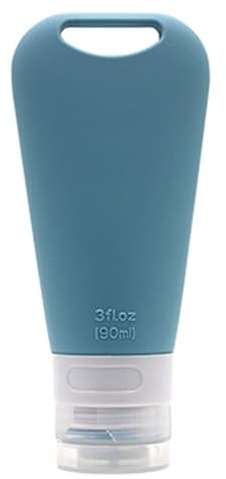 90 ml Silikon-Reiseflasche für Toilettenartikel, auslaufsicher, nachfüllbar, quetschbare Behälter für Lotion, Flüssigkeit, Shampoo, Reiseflasche, Behälter