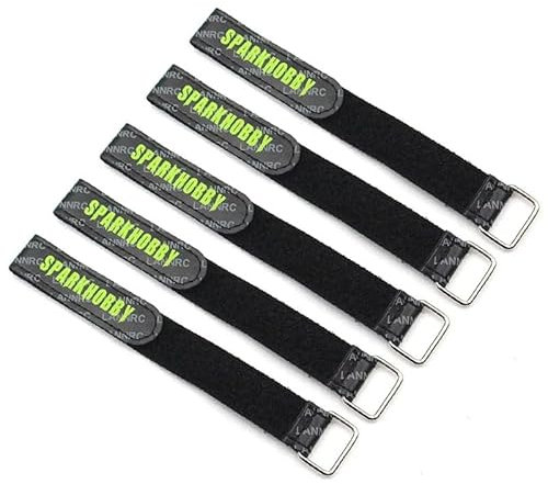 20X245mm Wear-Resistant Iron Buckle Leather Battery Straps for 4S 6S Lipo 5inch RC FPV Crossing Drones (5pcs)