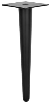 woplus 4 Stück Gerade Möbelfüße Schwarz 23 cm Konisch Möbelbeine Ersatz Möbelfüße Metall Schrankfüße Sofa Füße für Sofa, TV-Schrank, Bett, Couchtisch (Höhe 23 cm)