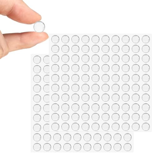 YUXIANLB 200 Pcs Cabinet Door Buumpers Rubber Feet Clear, Adhesive Silicone Feet Non-Slip Sound Dampening Cabinet Stoppers, Furniture Pads for Kitchen Cabinets Cutting Boards Picture Frames