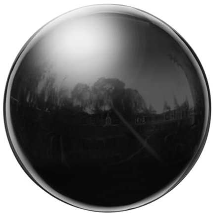 QUARKZMAN Gazing Ball 3 Inch 76mm Reflektierende Kugel Poliert Hohlkugel, Edelstahl Gazing Globe Spiegelkugel für Hausgarten Außendekoration, Glänzend Schwarz