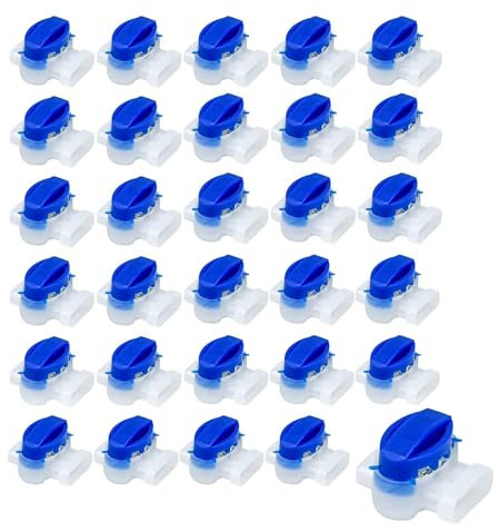 SULOLI 30pcs Connecteurs de Câble Robot Tondeuse,Connecteur Electrique Etanche, Connecteurs de Câble Remplis des Résines pour Jardin Extérieur Pelouse Tondeuse Robot