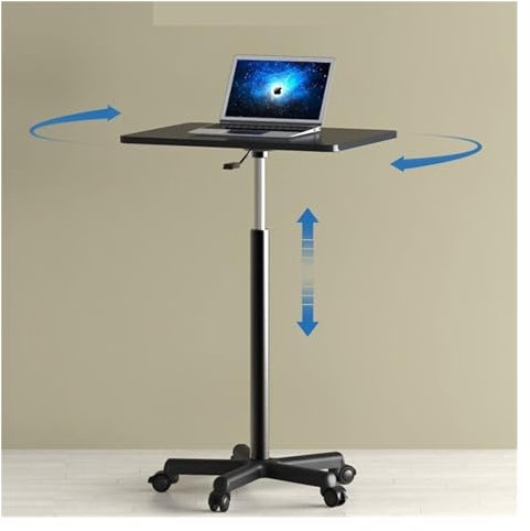 Height Adjustable Standing Desk for Home Office Foldable and Rotating Laptop Desk for Bed or Bedroom Portable and Compact Lazy Desk for Small Spaces Ergonomic Standing Computer Desk with