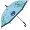 Idena 50115 - Regenschirm für Kinder aus Kunststoff mit Dino Motiv, Stockschirm mit manueller Öffnung, Durchmesser 83 cm und Länge ca. 66 cm