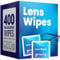 Lens Wipes for Eyeglasses - Pre-moistened Eyeglass Lens Cleaning Wipes - 400 Lens Wipes Individually Wrapped Sracth-Free Streak-Free Eye Glasses Wipes Lens Cleaner for Sunglass & Camera Lens