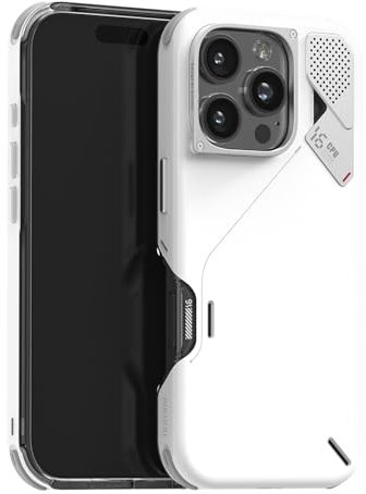 Aulumu A16 Shockproof Case for iPhone 16 Pro | Real Cooling | Aluminum Alloy Camera Frame | Multi-Layer Composite Protection - White