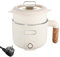 Hot Pot, 2 l, mini fornello antiaderente portatile con cestello a vapore, padella elettrica in acciaio inox, pentola di cottura veloce, doppio controllo della potenza, riscaldamento rapido