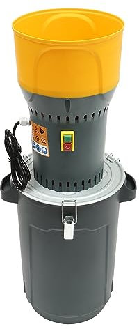 25L Grau Elektrische Getreidemühle Mühle, Mais Mühle Landwirtschaft Getreide Maschine, Weizen Futtermittel Mehl mit 5 Größen Grinder Siebe