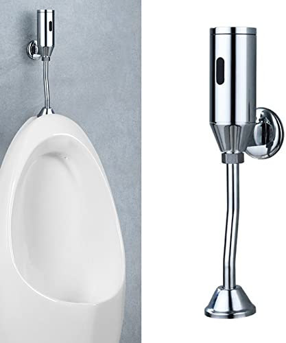 Automatisches Urinal Druckspüler WC Spülventil mit Smart Sensor, G1/2 Infrarot berührungsloses Spülset aus Messing Wandmontage Druckspüler, wasser-sparendes Zubehör für Urinal WC Toilette