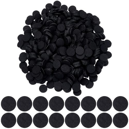 SUNNYCLUE 15mm 1000 Stück Schwarze Filzkreise Filzstoff Rund Vorgeschnitten Nicht Gewebt Weiche Scheibenformen Universelle Handarbeiten Handarbeiten Nähen Pads Zum Filzen Basteln Haarspangen