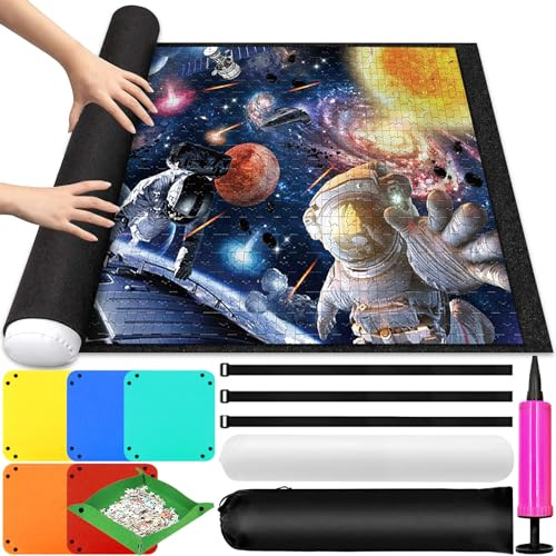 Purpledi Puzzle Roll Storage Mat, 1000 1500 2000 3000 Puzzle Teile Pad, Tragbare Puzzles Mat, Puzzleunterlage Puzzlematte für Puzzles auf