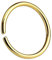 Piercingfaktor Universal Continuous Piercing biegbarer Fake Hoop Ring Septum Tragus Helix Ohr Nase Lippe Nasenring Nasenpiercing Gold 0.8mm x 8mm