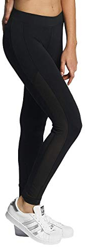 Urban Classics Damen Ladies Tech Mesh Stripe Leggings Leggings, per Pack Schwarz (Black 7), W30/L32(Herstellergröße: XL)