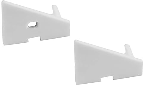 tktrading24 2 Endkappen für A20 LED-Eckprofil 30°, Weiß | Als seitlicher Abschluss für passende LED-Fliesenprofile und sauber geschützte Profilenden, für LED-Fliesenprofil
