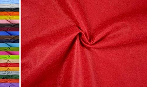 Stoffbook 1MM Dicke UNIVERSELLE FILZSTOFFE -90CM Stoff Stoffe, D498 (Rot)