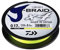 Daiwa Fishing Braid J Braid X4-0,17mm - 8,4Kg - Yellow Fluo - 135m - 12740017
