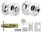 Probrico Entry Door Knob with Key Stainless Steel Exterior Door Handle Tulip Security Front Door Lock Set Polished Chrome
