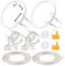Maymom MyFit Pump Parts Compatible with Medela PersonalFit Medela Breast Pump, Pump in Style Advanced, Lactina, Symphony, Incl Large Breast Pump Flange (27mm) Base Connector Valve Membrane Tube