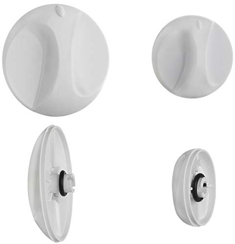 Masterpart White Control Knob Set for Galaxy Aqua 1000, 2000, 3000, 4000 Electric Showers